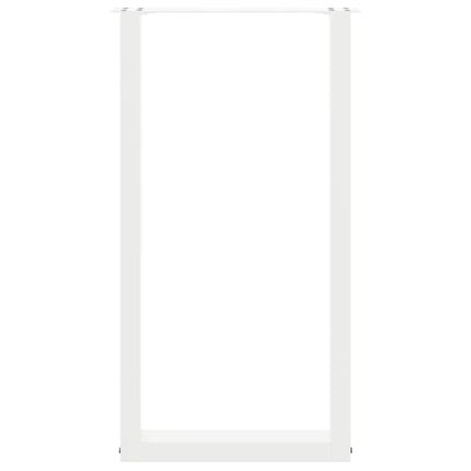 Barbordsben U-formade 2 st vita 40x(90-91) cm stål