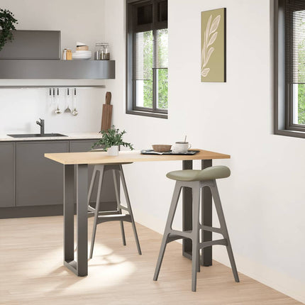 Barbordsben U-formade 2 st antracit 40x(90-91) cm stål