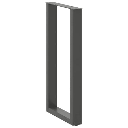 Barbordsben U-formade 2 st antracit 40x(90-91) cm stål