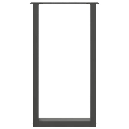 Barbordsben U-formade 2 st antracit 40x(90-91) cm stål