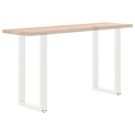 Barbordsben U-formade 2 st vita 50x(90-91) cm stål