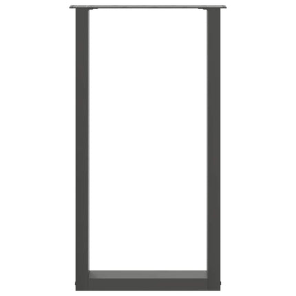 Barbordsben U-formade 2 st antracit 50x(90-91) cm stål