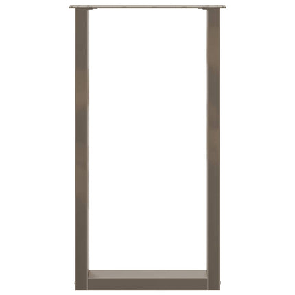 Barbordsben U-formade 2 st naturstål 50x(90-91) cm stål