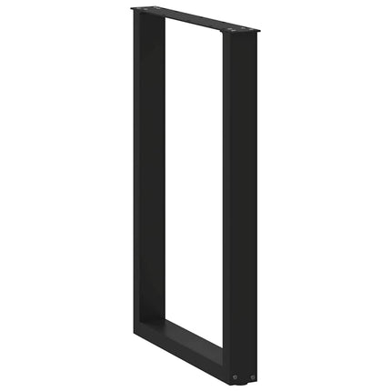 Barbordsben U-formade 2 st svarta 60x(90-91) cm stål