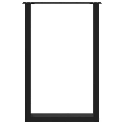 Barbordsben U-formade 2 st svarta 60x(90-91) cm stål