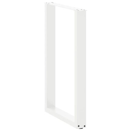 Barbordsben U-formade 2 st vita 60x(90-91) cm stål