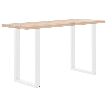 Barbordsben U-formade 2 st vita 60x(90-91) cm stål