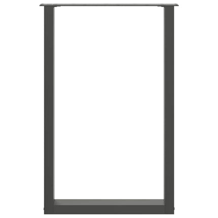 Barbordsben U-formade 2 st antracit 60x(90-91) cm stål
