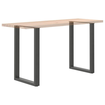 Barbordsben U-formade 2 st antracit 60x(90-91) cm stål