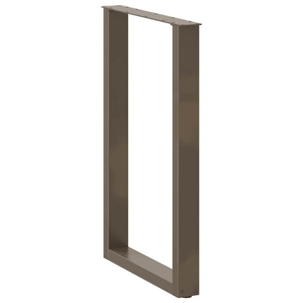Barbordsben U-formade 2 st naturstål 60x(90-91) cm stål