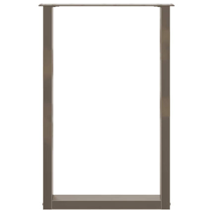 Barbordsben U-formade 2 st naturstål 60x(90-91) cm stål