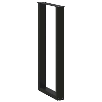 Barbordsben U-formade 2 st svarta 40x(100-101) cm stål