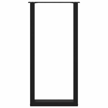 Barbordsben U-formade 2 st svarta 40x(100-101) cm stål