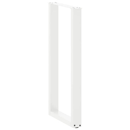 Barbordsben U-formade 2 st vita 40x(100-101) cm stål
