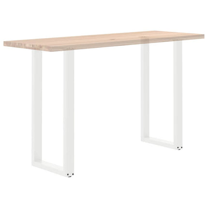 Barbordsben U-formade 2 st vita 40x(100-101) cm stål