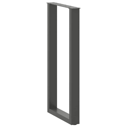 Barbordsben U-formade 2 st antracit 40x(100-101) cm stål