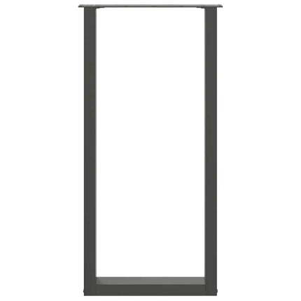 Barbordsben U-formade 2 st antracit 40x(100-101) cm stål