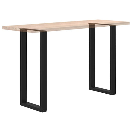 Barbordsben U-formade 2 st svarta 50x(100-101) cm stål
