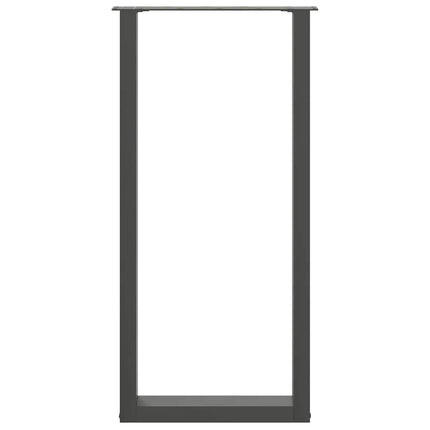 Barbordsben U-formade 2 st antracit 50x(100-101) cm stål