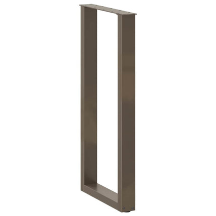 Barbordsben U-formade 2 st naturstål 50x(100-101) cm stål