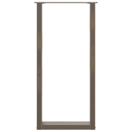 Barbordsben U-formade 2 st naturstål 50x(100-101) cm stål