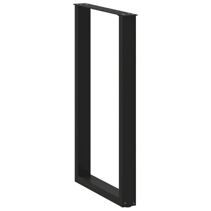 Barbordsben U-formade 2 st svarta 60x(100-101) cm stål