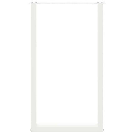 Barbordsben U-formade 2 st vita 60x(100-101) cm stål