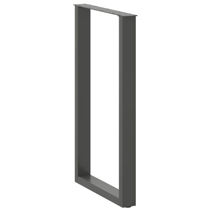 Barbordsben U-formade 2 st antracit 60x(100-101) cm stål
