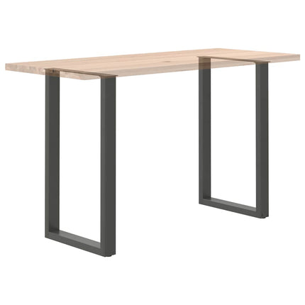 Barbordsben U-formade 2 st antracit 60x(100-101) cm stål