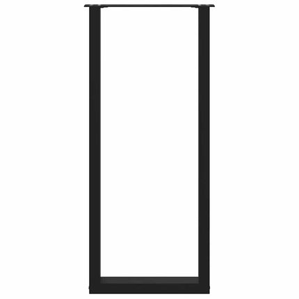 Barbordsben U-formade 2 st svarta 40x(110-111) cm stål