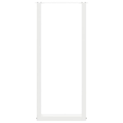Barbordsben U-formade 2 st vita 40x(110-111) cm stål
