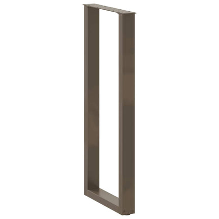 Barbordsben U-formade 2 st naturstål 40x(110-111) cm stål