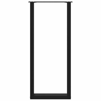 Barbordsben U-formade 2 st svarta 50x(110-111) cm stål