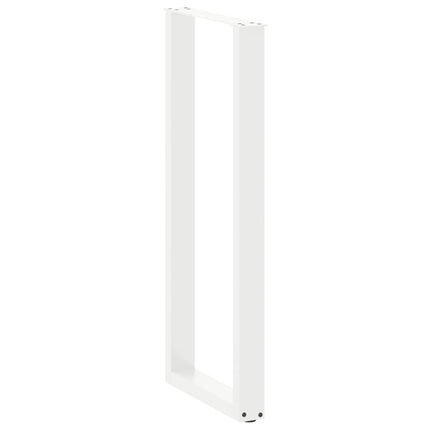 Barbordsben U-formade 2 st vita 50x(110-111) cm stål