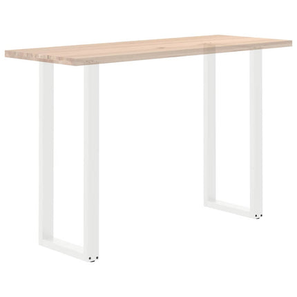 Barbordsben U-formade 2 st vita 50x(110-111) cm stål
