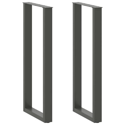 Barbordsben U-formade 2 st antracit 50x(110-111) cm stål