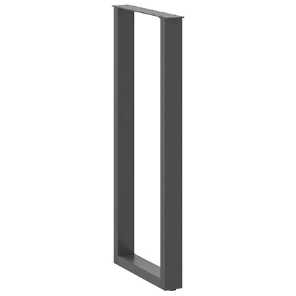 Barbordsben U-formade 2 st antracit 50x(110-111) cm stål