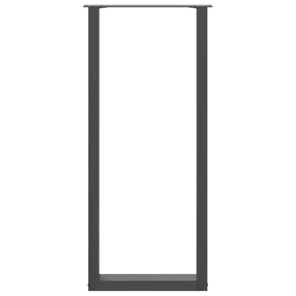 Barbordsben U-formade 2 st antracit 50x(110-111) cm stål