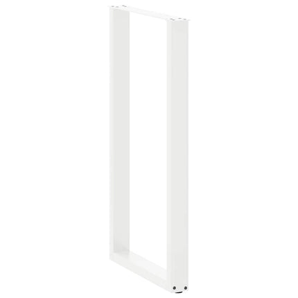 Barbordsben U-formade 2 st vita 60x(110-111) cm stål