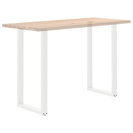 Barbordsben U-formade 2 st vita 60x(110-111) cm stål