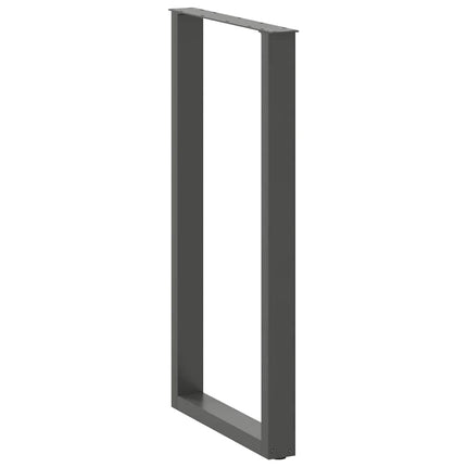 Barbordsben U-formade 2 st antracit 60x(110-111) cm stål