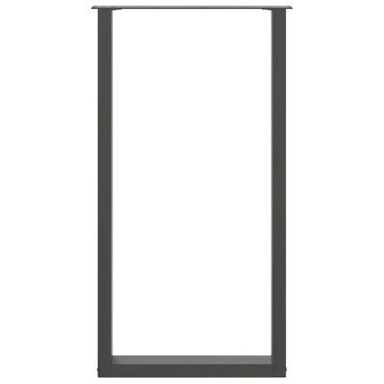 Barbordsben U-formade 2 st antracit 60x(110-111) cm stål