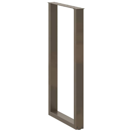 Barbordsben U-formade 2 st naturstål 60x(110-111) cm stål