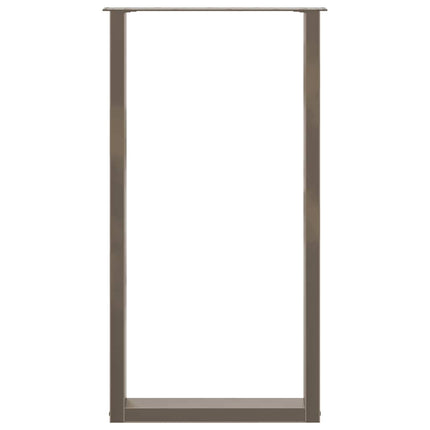 Barbordsben U-formade 2 st naturstål 60x(110-111) cm stål