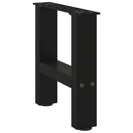 Soffbordsben svarta 2 st 30x(30-31) cm stål