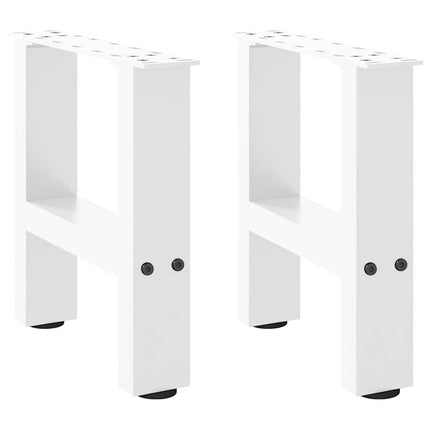 Soffbordsben vita 2 st 30x(30-31) cm stål