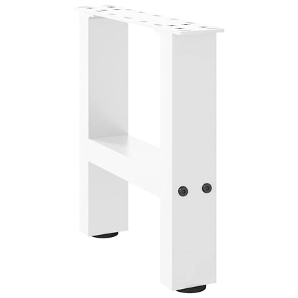 Soffbordsben vita 2 st 30x(30-31) cm stål