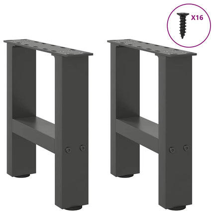 Soffbordsben antracit 2 st 30x(30-31) cm stål