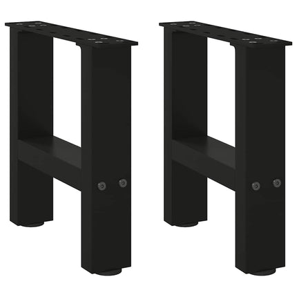 Soffbordsben svarta 2 st 40x(30-31) cm stål