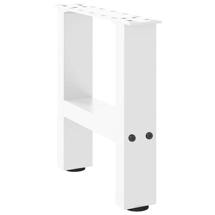 Soffbordsben vita 2 st 40x(30-31) cm stål